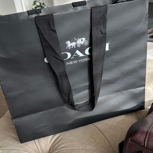 Coach Burgundy Leather Bag - Picture 13 of 17